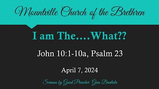 Sunday Worship at Mountville Church of the Brethren on April 7 2024 [upl. by Dulla]