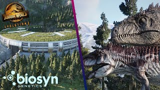 BIOSYN SANCTUARY RECREATED IN JURASSIC WORLD EVOLUTION 2  Jurassic World Evolution 2 park build [upl. by Olive]