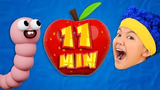 OmNomNom with Mini DB  MORE D Billions Kids Songs [upl. by Tnilc]