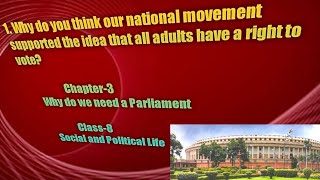 1Why do you think our national movement supported the idea that all adults have a right to vote [upl. by Ellenohs]