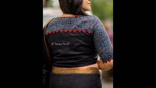 Reuse leftover fabric to make blouse back neck patches patchwork short shorts viral shotvideo [upl. by Belter]