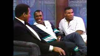 Arsenio Hall Show  Muhammad Ali joined by Mike Tyson amp Sugar Ray Leonard  Full interview 1990 [upl. by Leddy943]