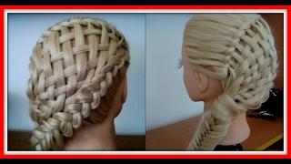 BASKET COMBO BRAIDS HAIRSTYLE  HairGlamour Styles [upl. by Ateikan]