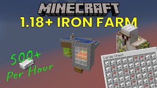 Minecraft 118 EASY iron farm TUTORIAL [upl. by Alleusnoc]