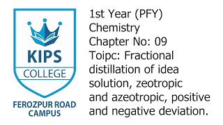 Fractional distillation of idea solution zeotropic and azeotropic  Positive and Negative Deviation [upl. by Collin]