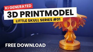 3D Druckvorlage  Little Skull Series 01  Free Download  bambulab 3dprinted ai [upl. by Hnahym]