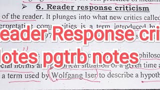 unit 8 Reader Response criticism notes [upl. by Norvall693]