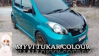 REPAINT NEW COLOUR KERETA MYVI [upl. by Harvison]