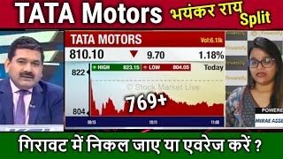 TATA Motors share news todayHold or sell tata motors share analysistarget tomarrowSplit news [upl. by Eiramaneet]