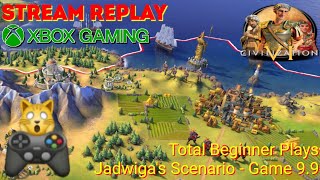 Civilization VI  Total Beginner Plays  Jadwigas Scenario  Game 99 [upl. by Ym]