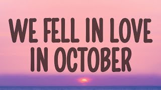 girl in red  we fell in love in october Lyrics [upl. by Glantz]