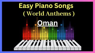 Oman World Anthems Keyboard Music  World Anthems Piano Tutorial [upl. by Nagar]