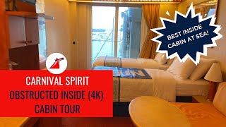 Carnival Spirit Obstructed View Inside Cabin 4K Tour Cabin 4122 [upl. by Sullecram]