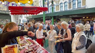 Borough Market  London walking Tour  London Street Food  Central London  June 2022 4k HDR [upl. by Tades356]