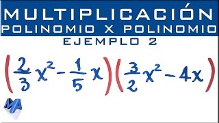 Multiplicación de expresiones algebraicas  Polinomio por polinomio  Ejemplo 2 [upl. by Anitsej383]