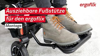 ergoflix – Montage der ausziehbaren Fußstütze  Zubehör für den Elektrorollstuhl [upl. by Adriene]