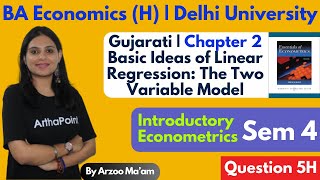 Q5H  Introductory Econometrics Sem 4  BA Eco  Ch 2  Essentials of Econometrics Damodar Gujarati [upl. by Dlanod]