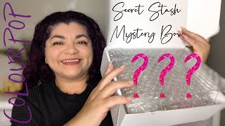 Colourpop Secret Stash Mystery Box unboxing plus looks [upl. by Isle342]