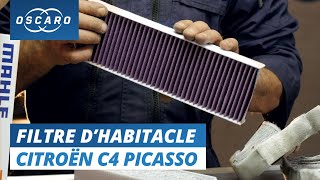 Changer le filtre dhabitacle sur Citroën C4 Picasso  Tutoriels Oscaro [upl. by Bern]