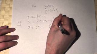 Quadratic Simultaneous Equations  the substitution method [upl. by Persons]