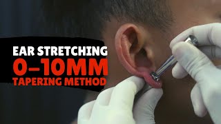 Ear Stretching 010mm Tapering Method  Besarin Lubang Tindik di Piercing Indonesia Bandung [upl. by Wei364]