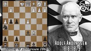 Best Chess Games Ever Rosanes vs Anderssen 1863 [upl. by Eleph93]