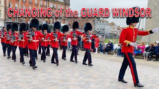 WINDSOR CASTLE GUARD Number 12 Company Irish Guards with Band of the Brigade of Gurkhas NEW 160524 [upl. by Iviv299]