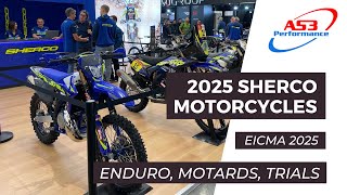 2025 SHERCO ENDURO MOTARDS amp TRIALS MOTORCYCLES ON SHOW AT EICMA 2024 inc 125 SE 250 SE 300 SE [upl. by Hittel]