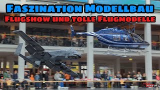 Highlight des Jahres  Flugshow und Flugmodelle auf der Faszination Modellbau  Review 2023 fly [upl. by Lekcim]