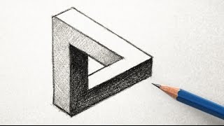 How to Draw an Optical Illusion Triangle the Easy Way [upl. by Iak484]