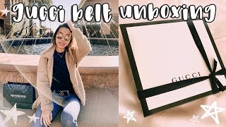 Gucci Belt Unboxing and First Impressionis it worth it [upl. by Inalaehak]