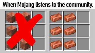 Mojang finally gives us the Copper recipe weve always wanted [upl. by Kristan]