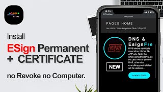 Install Esign Permanent Any iPhone  Free Certificate No Revoked [upl. by Alil]