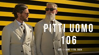 Pitti Uomo 106 Street Style 2024  Mens Clothing and Accessory 2025 Collections Day 1 [upl. by Yoong]