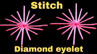 diamond eyelet stitchart education embrodery [upl. by Ttirrej]