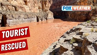 Utah Man Rescued From Arizona Flooding in Grand Canyon National Park [upl. by Barram]