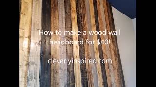 DIY Wood Wall Headboard for 40 [upl. by Ymaj]