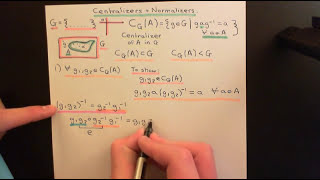 Centralizers and Normalizers Part 1 [upl. by Ahcmis]