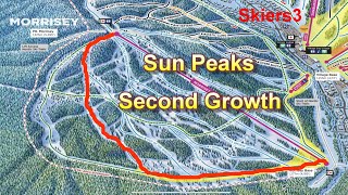 Sun Peaks Skiing Second Growth Easy Blue Carving Groomer [upl. by Peednas823]