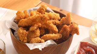 FINGERS DE POLLO 🍗 CRUJIENTES tiras de pechuga de pollo rebozadas ¡INSUPERABLES Cocinatis [upl. by Dannie466]