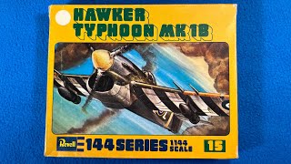 Typhoon Week 1970s Revell Hawker Typhoon MK Ib Vintage Model Kit Unboxing Review [upl. by Baptlsta]