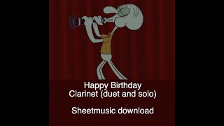 Happy Birthday Clarinet Sheet Music  Play along  Easy  Beginner [upl. by Nylcsoj]