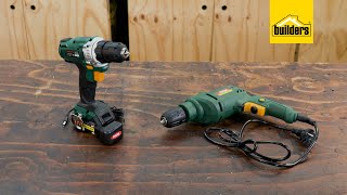 Ryobi Corded vs Cordless Drills [upl. by Nilyram]