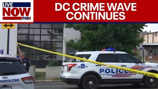 BREAKING 3 DC police officers shot amid crime wave in major cities  LiveNOW from FOX [upl. by Nnairb118]