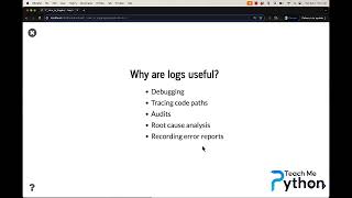 Python Logging  Lesson 01  Intro to Logging [upl. by Charlotta718]