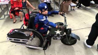 Jeremy in his wheelchair as Captain America [upl. by Carney]