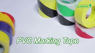 yellow black mix pvc floor safety marking tape yellow black hazard warning tape [upl. by Nahtanoj46]