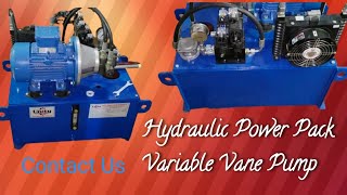 Hydraulic Power Pack Variable Displacement Vane Pump [upl. by Frame]