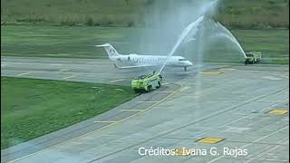 Llegada del vuelo Inaugural de PARANAIR al Aeropuerto Internacional de Jujuy Argentina [upl. by Stinson]