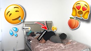 ARCHING MY BACK TO GET MY CRUSH REACTION💦🍑🤤 freaky prank black [upl. by Hnao]